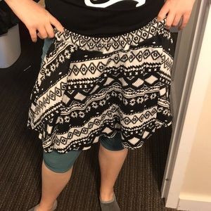 Black and white skirt